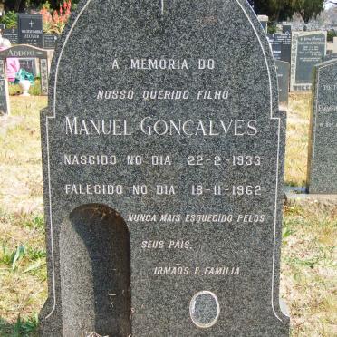 GONCALVES Manuel 1933-1962
