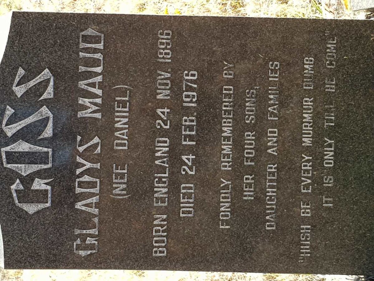 GOSS Gladys Maud nee DANIEL 1896-1976