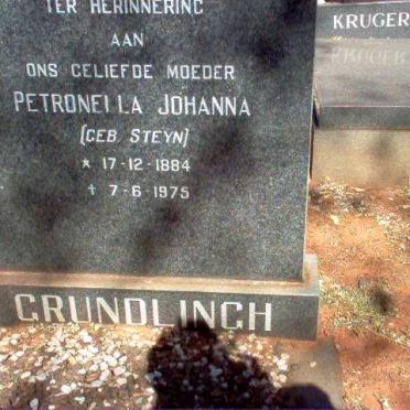 GRUNDLINGH Petronella Johanna nee STEYN 1884-1975