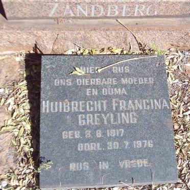 GREYLING Huibrecht Francina 1917-1976