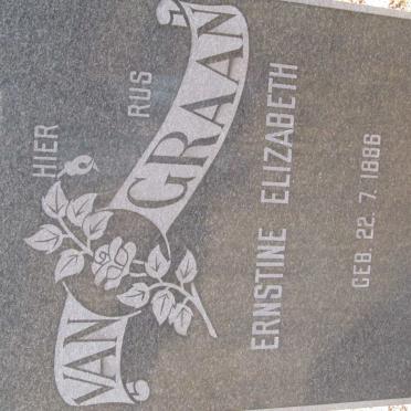 GRAAN Ernstine Elizabeth, van 1886-1969
