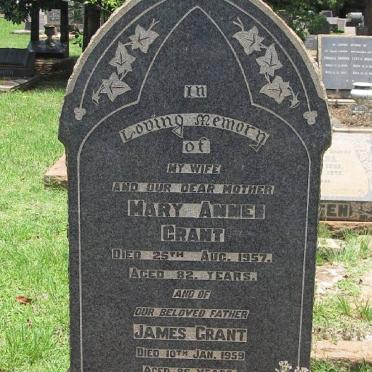 GRANT James -1959 &amp; Mary Anne -1957