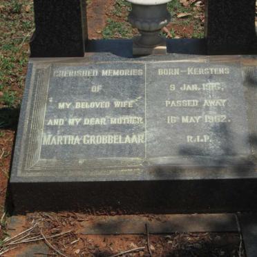 GROBBELAAR Martha nee KERSTENS 1915-1952