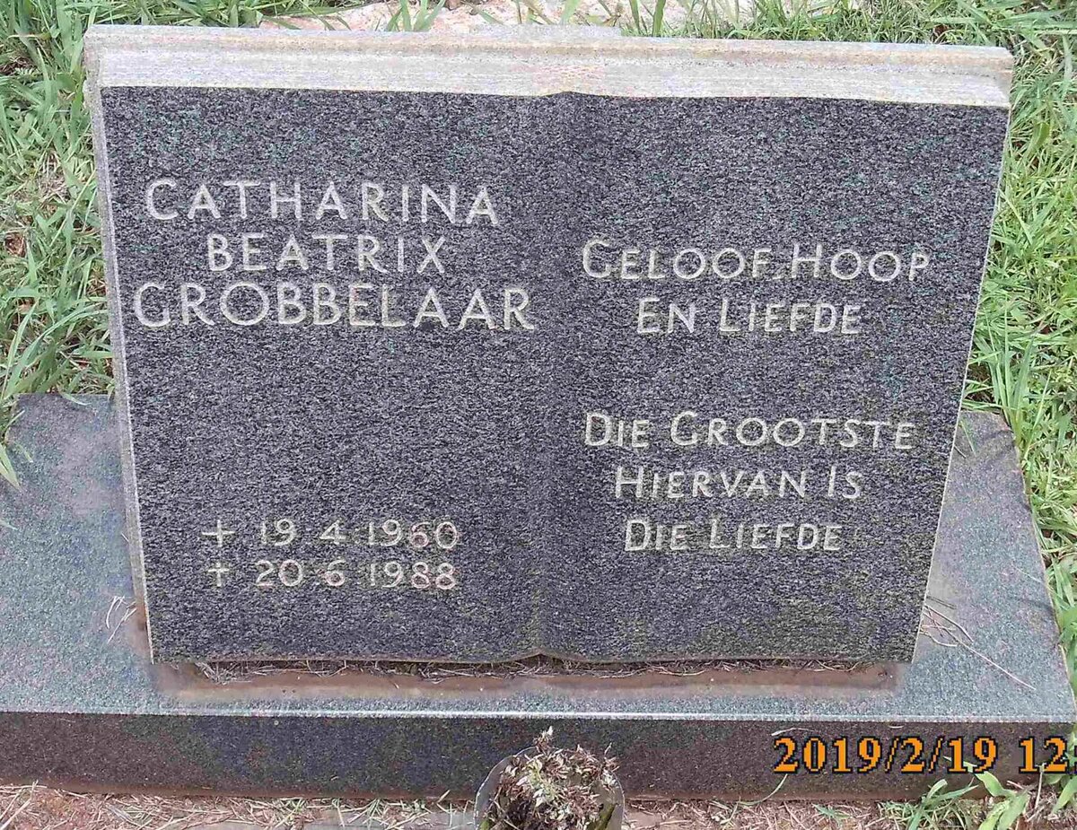 GROBBELAAR Catharina Beatrix 1960-1988