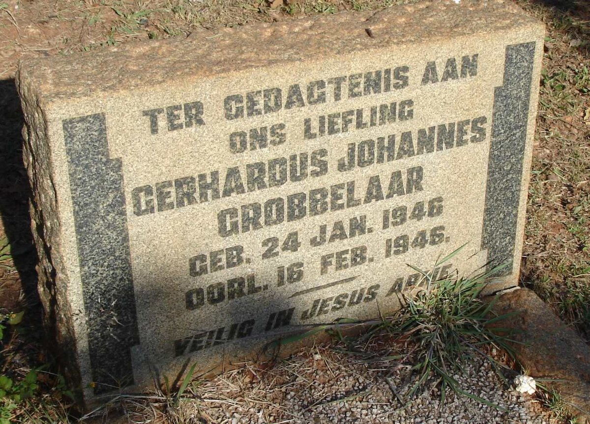 GROBBELAAR Gerhardus Johannes 1946-1946