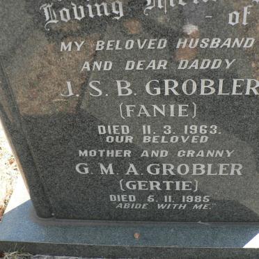 GROBLER J.S.B. -1963 &amp; G.M.A. -1985
