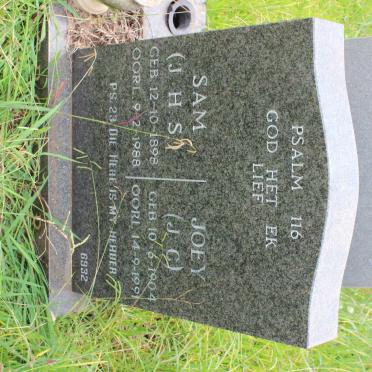 GROBLER J.H.S. 1898-1988 &amp; J.C. 1904-1991