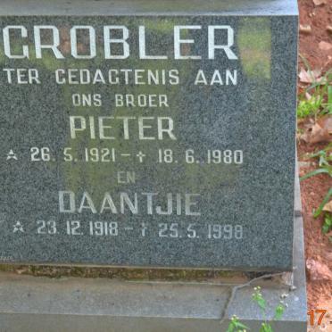 GROBLER Daantjie 1918-1998 :: GROBLER Pieter 1921-1980