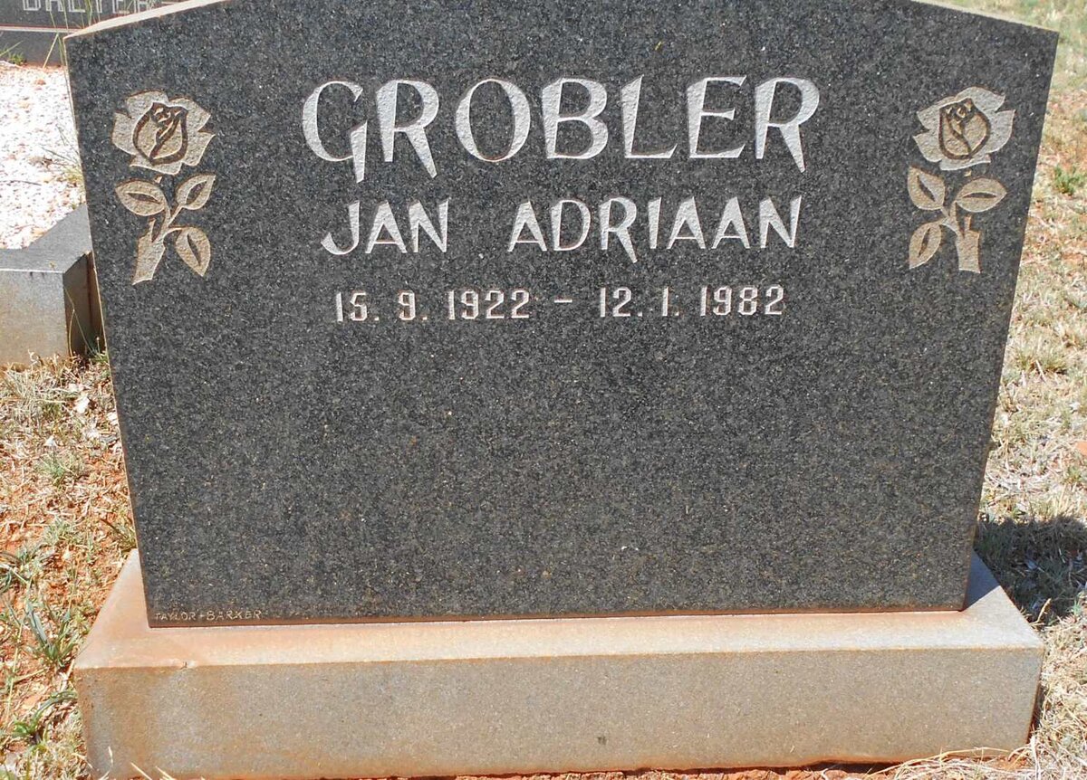 GROBLER Jan Adriaan 1922-1982