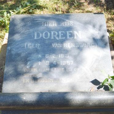 GROBLER Doreen nee VAN RENSBURG 1919-1967