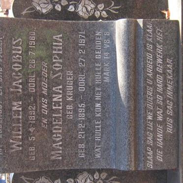 GROBLER Willem Jacobus 1892-1960 &amp; Magdalena Sophia KRUGER 1895-1971