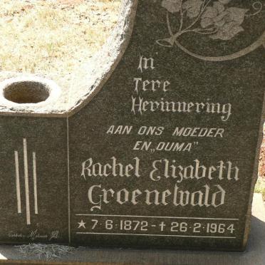 GROENEWALD Rachel Elizabeth 1872-1964