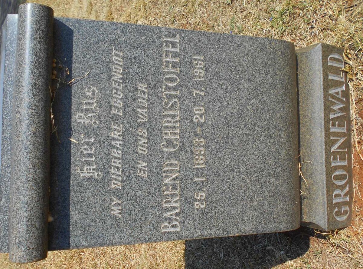 GROENEWALD Barend Christoffel 1893-1961