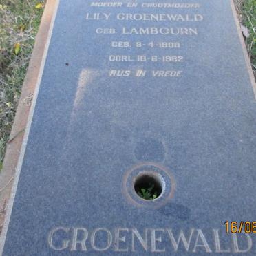 GROENEWALD Christoffel Johannes 1903-1953 &amp; Lily LAMBOURN 1908-1982 