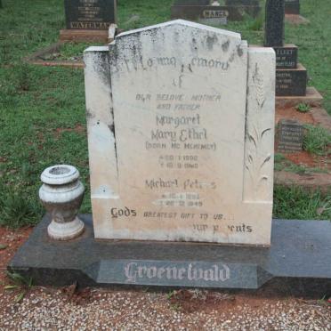GROENEWALD Michael Petrus 1895-1949 &amp; Margaret Mary Ethel MCMENEMEY 1892-1960