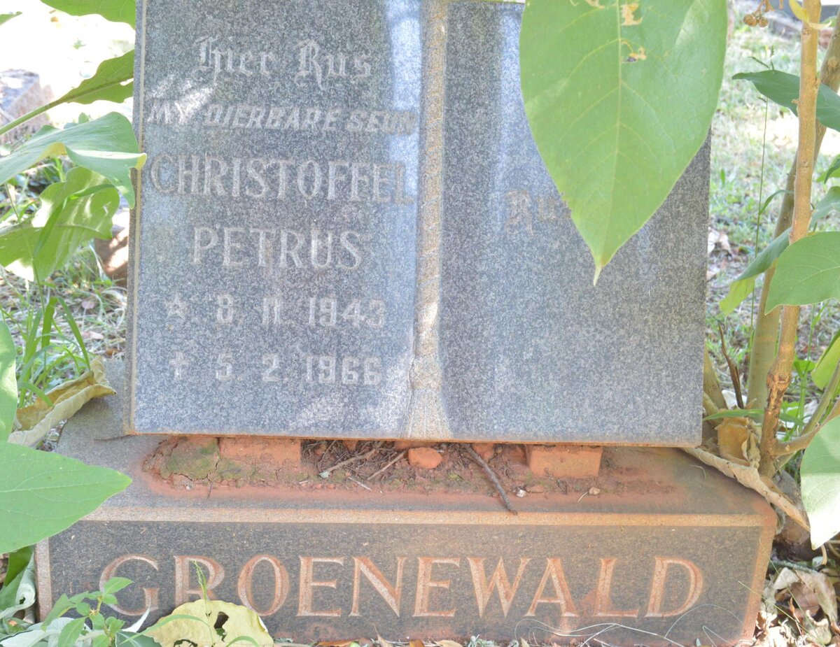 GROENEWALD Christoffel Petrus 1943-1966