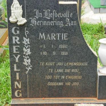 GREYLING Martie 1960-1981