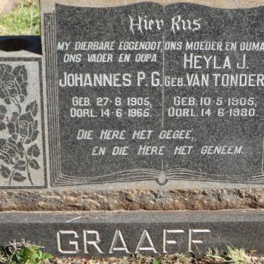 GRAAFF Johannes P.G. 1905-1965 &amp; Heyla J. VAN TONDER 1905-1980