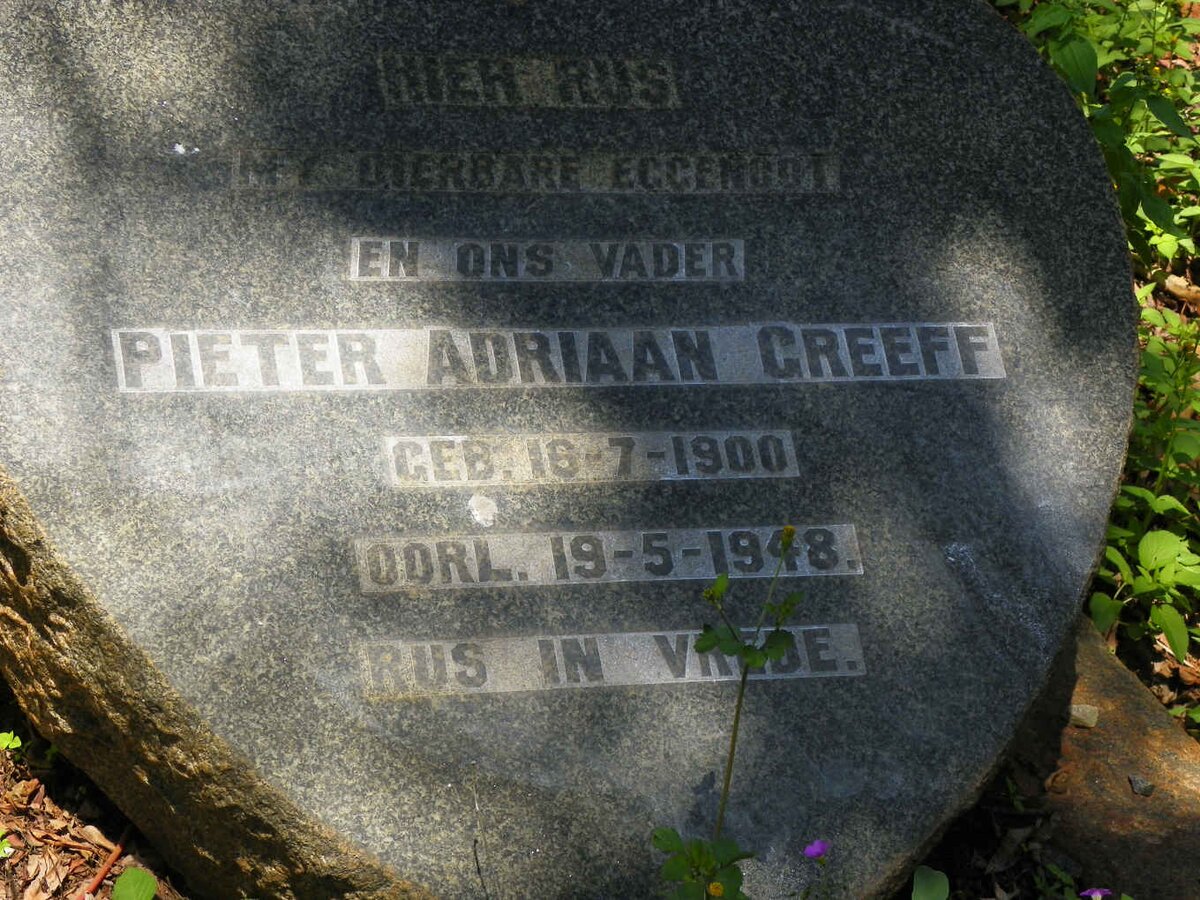 GREEFF Pieter Adriaan 1900-1948 &amp; Hilda Magdalena 1904-1974