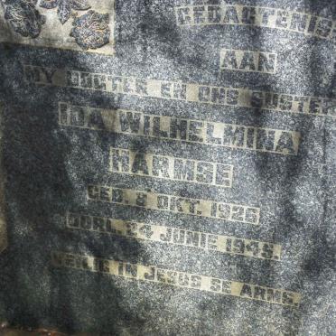 HARMSE Ida Wilhelmina 1926-1945