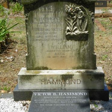 HAMMOND William -1951 &amp; Annie -1943 :: HAMMOND Victor B. -1998