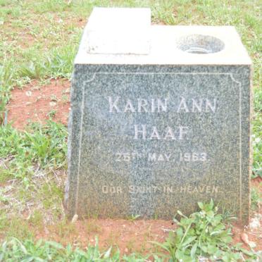 HAAF Karin Ann -1963