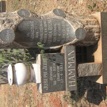 HAMMAN Joseph John 1896-1971 &amp; Dorothea Regina HEYNEKE 1903-1968