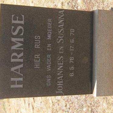 HARMSE Johannes -1978 &amp; Susanna -1978