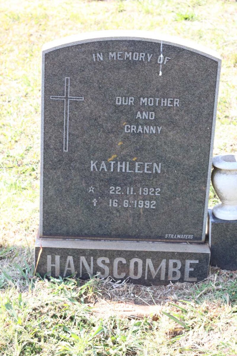 HANSCOMBE Kathleen 1922-1992