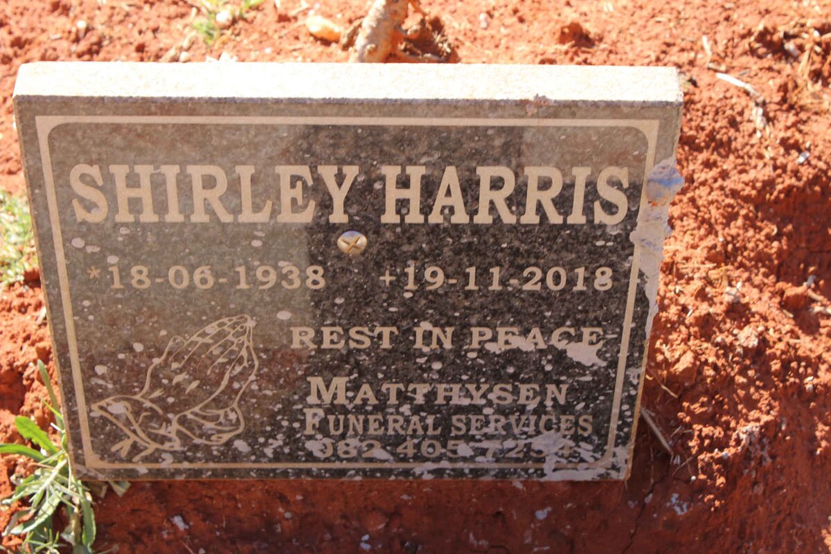 HARRIS Shirley 1938-2018