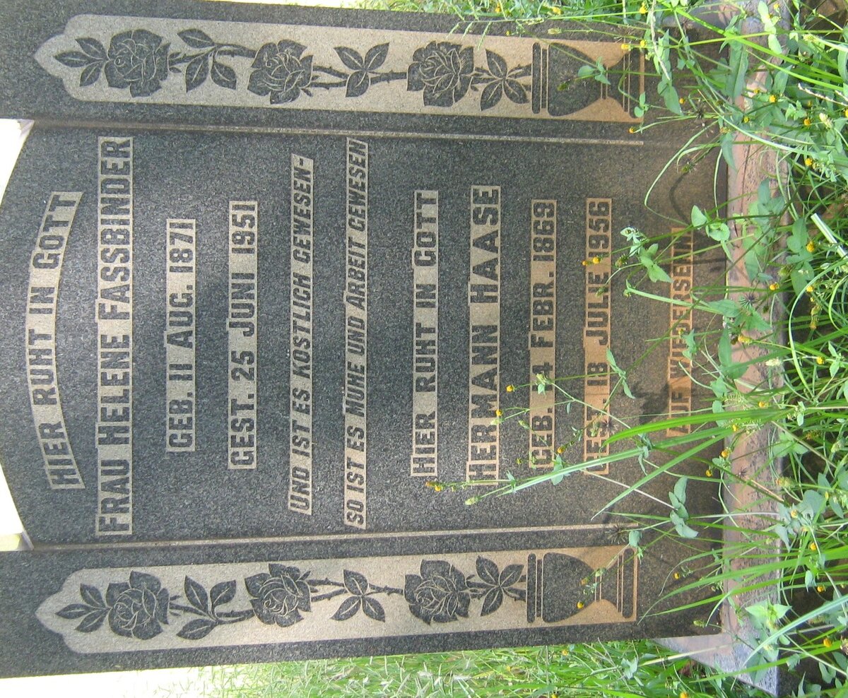 HAASE Hermann 1869-1956 :: FASSBINDER Helene 1871-1951