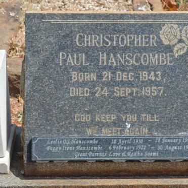 HANSCOMBE Leslie O.J. 1910-1988 &amp; Peggy Irene 1922-1990