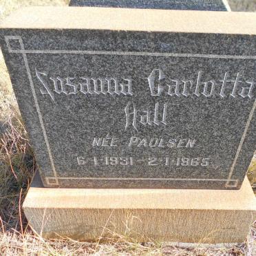 HALL Susanna Carlotta nee PAULSEN 1931-1965