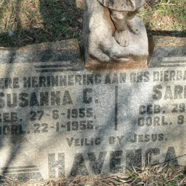 HAVENGA Susanna C. 1955-1956 :: HAVENGA Sarel J. 1957-1958