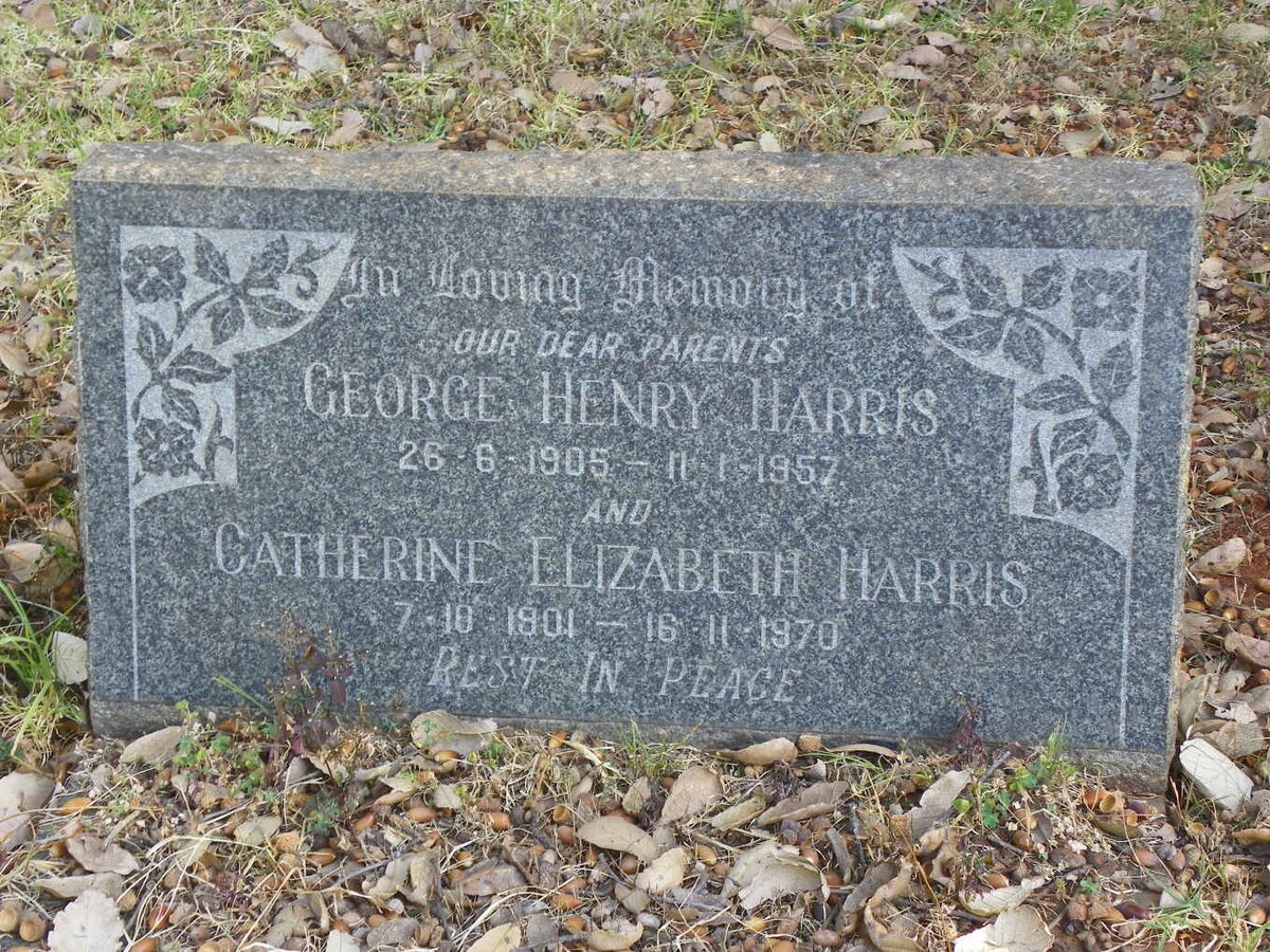 HARRIS George Henry 1905-1957 &amp; Catherine Elizabeth 1901-1970