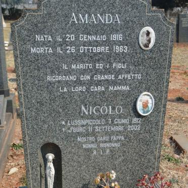 HAGLICH Nicolo 1912-2002 &amp; Amanda 1916-1963