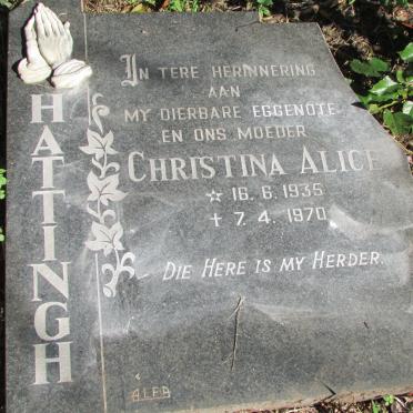 HATTINGH Christina Alice 1935-1970