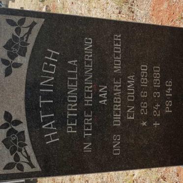 HATTINGH Petronella 1890-1980