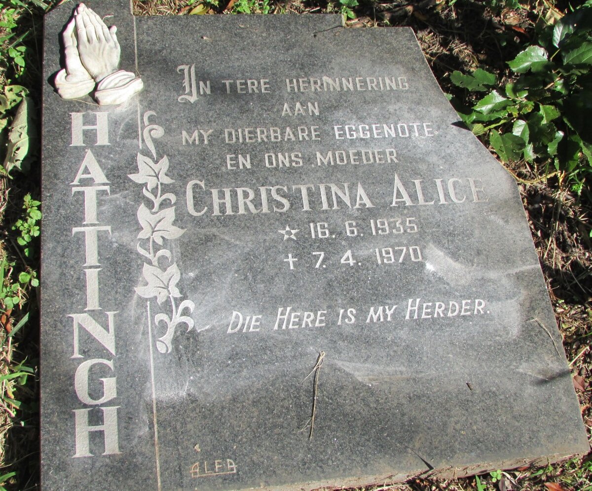 HATTINGH Christina Alice 1935-1970