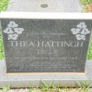 HATTINGH Thea 1944-1982