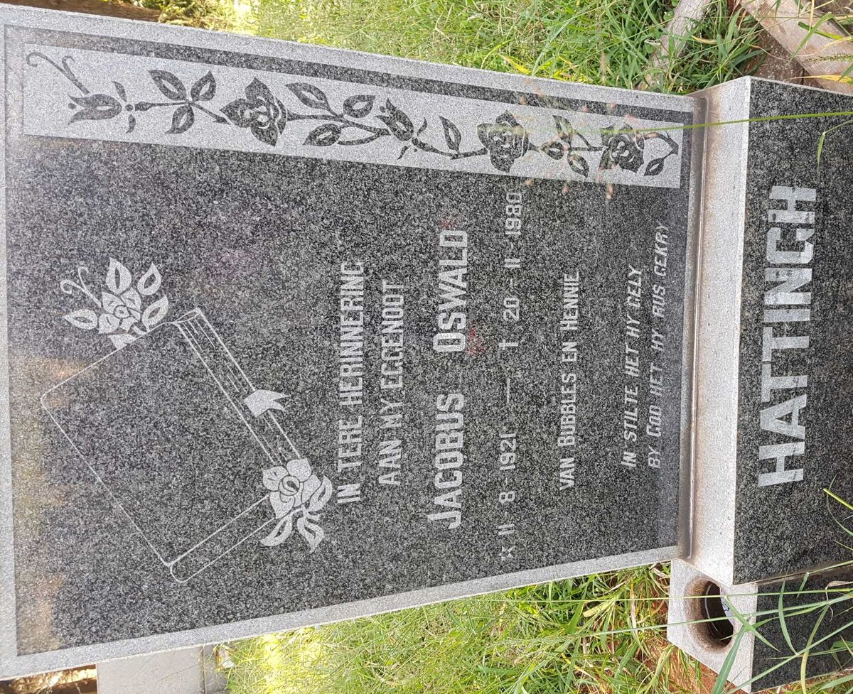 HATTINGH Jacobus Oswald 1921-1980