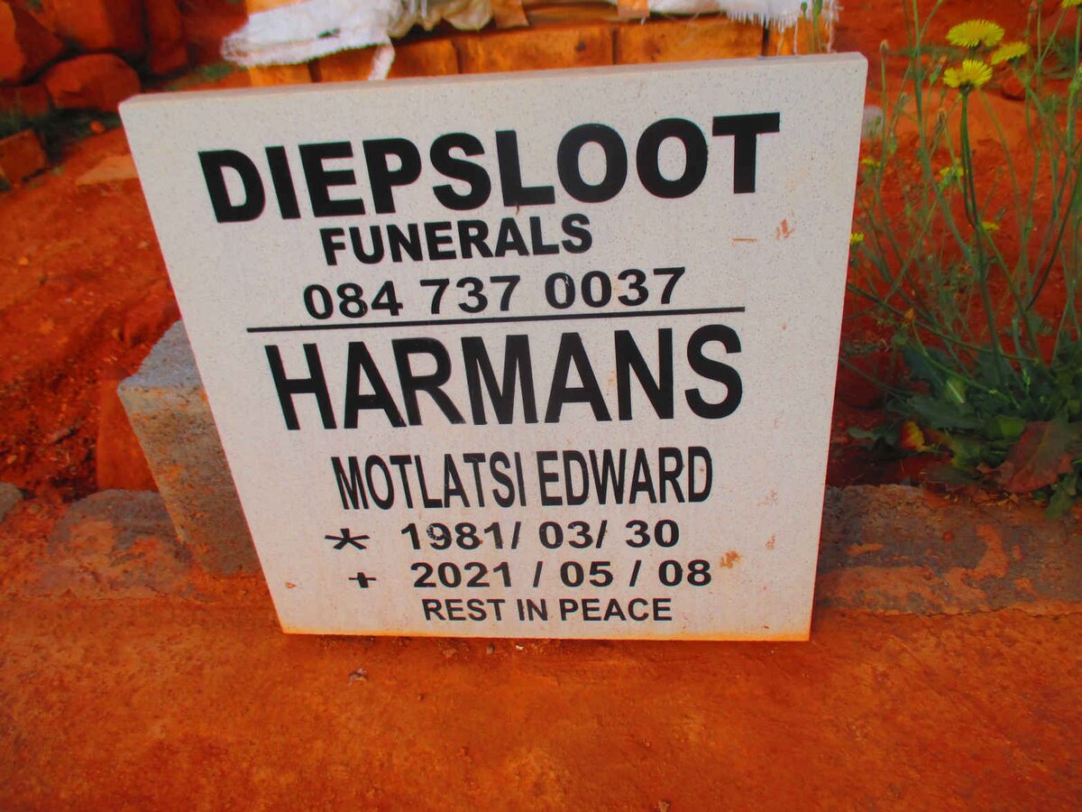 HARMANS Motlatsi Edward 1981-2021