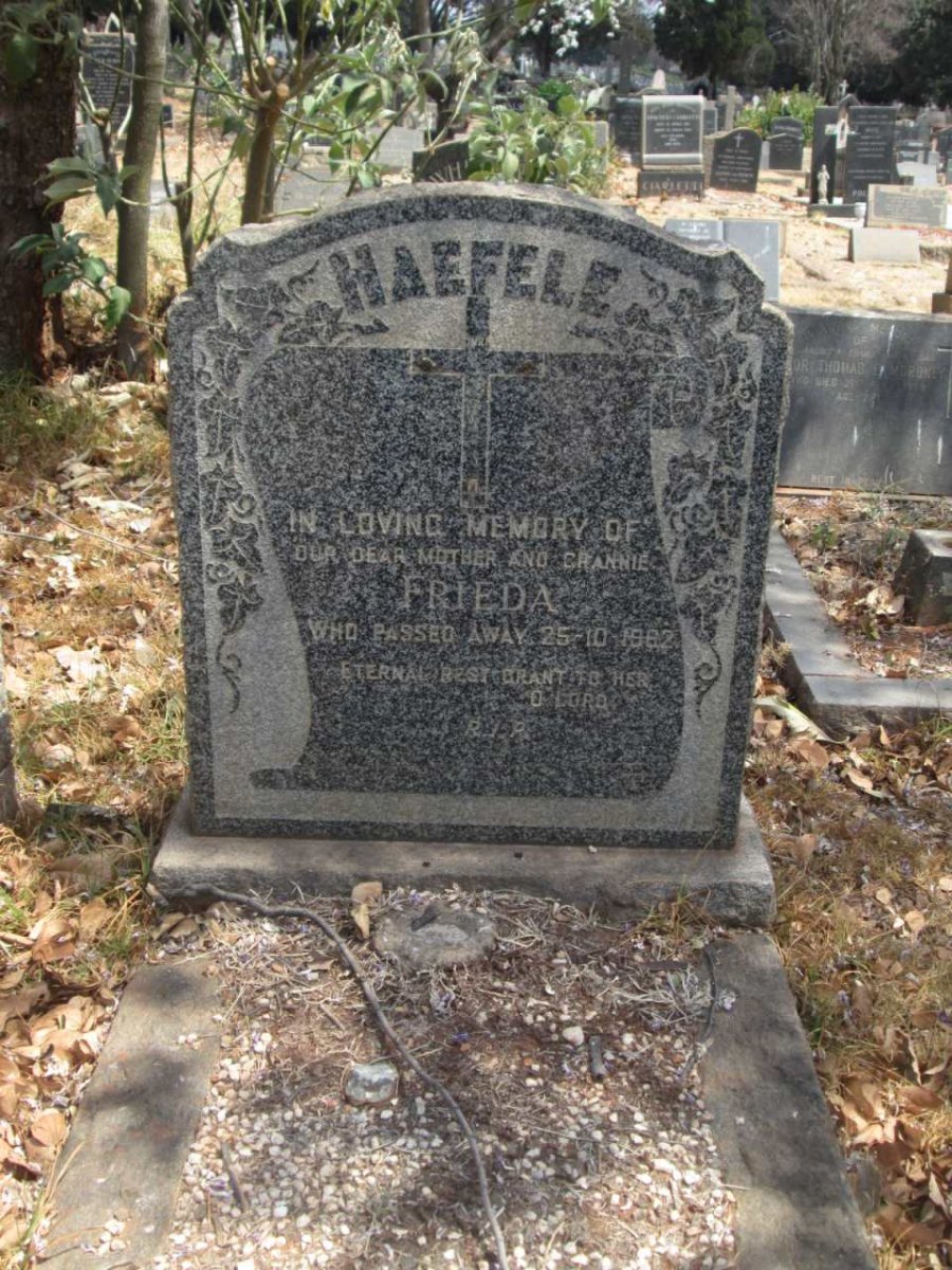 HAEFELE Frieda -1962