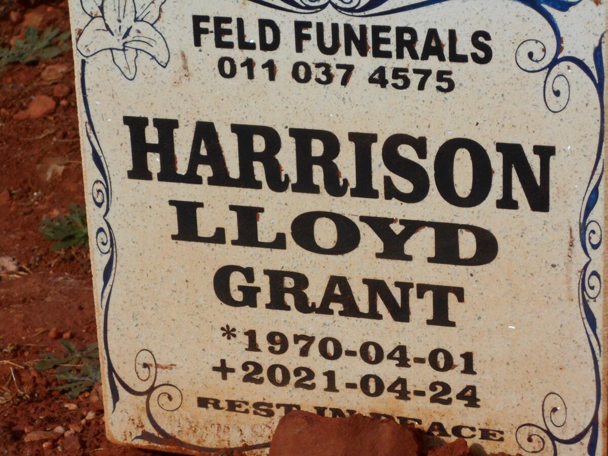 HARRISON Lloyd Grant 1970-2021