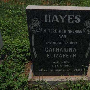 HAYES Catharina Elizabeth 1915-1990