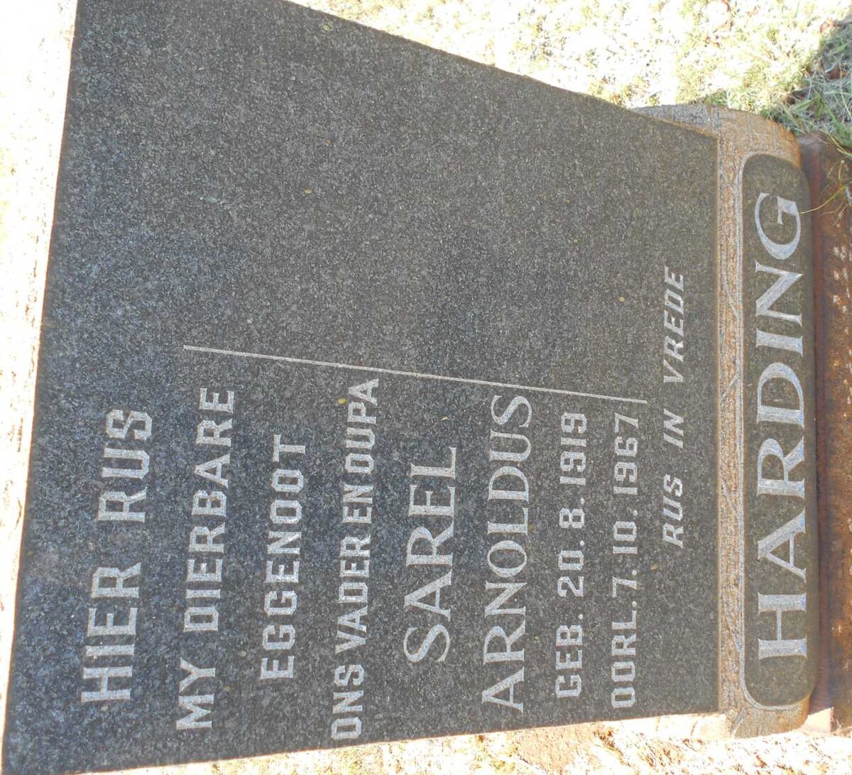 HARDING Sarel Arnoldus 1919-1967