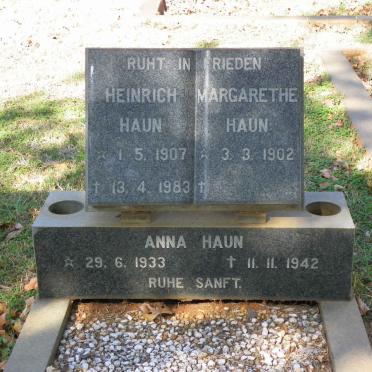 HAUN Heinrich 1907-1983 &amp; Margarethe 1902- :: HAUN Anna 1933-1942