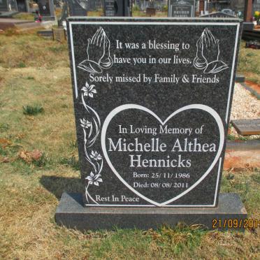 HENNICKS Michelle Althea 1986-2011