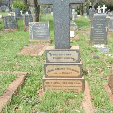 HENDRIKS Anna Adriana nee  V. CEMERT 1886-1948 :: HENDRIKS Jan 1913-1989