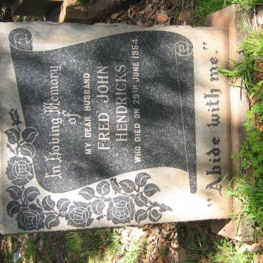HENDRICKS Fred John -1954